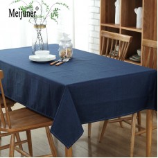Meijuner moderno algodón Lino tela de mesa rectangular impermeable banquete mantel al aire libre color sólido la tabla cubierta ali-08767427